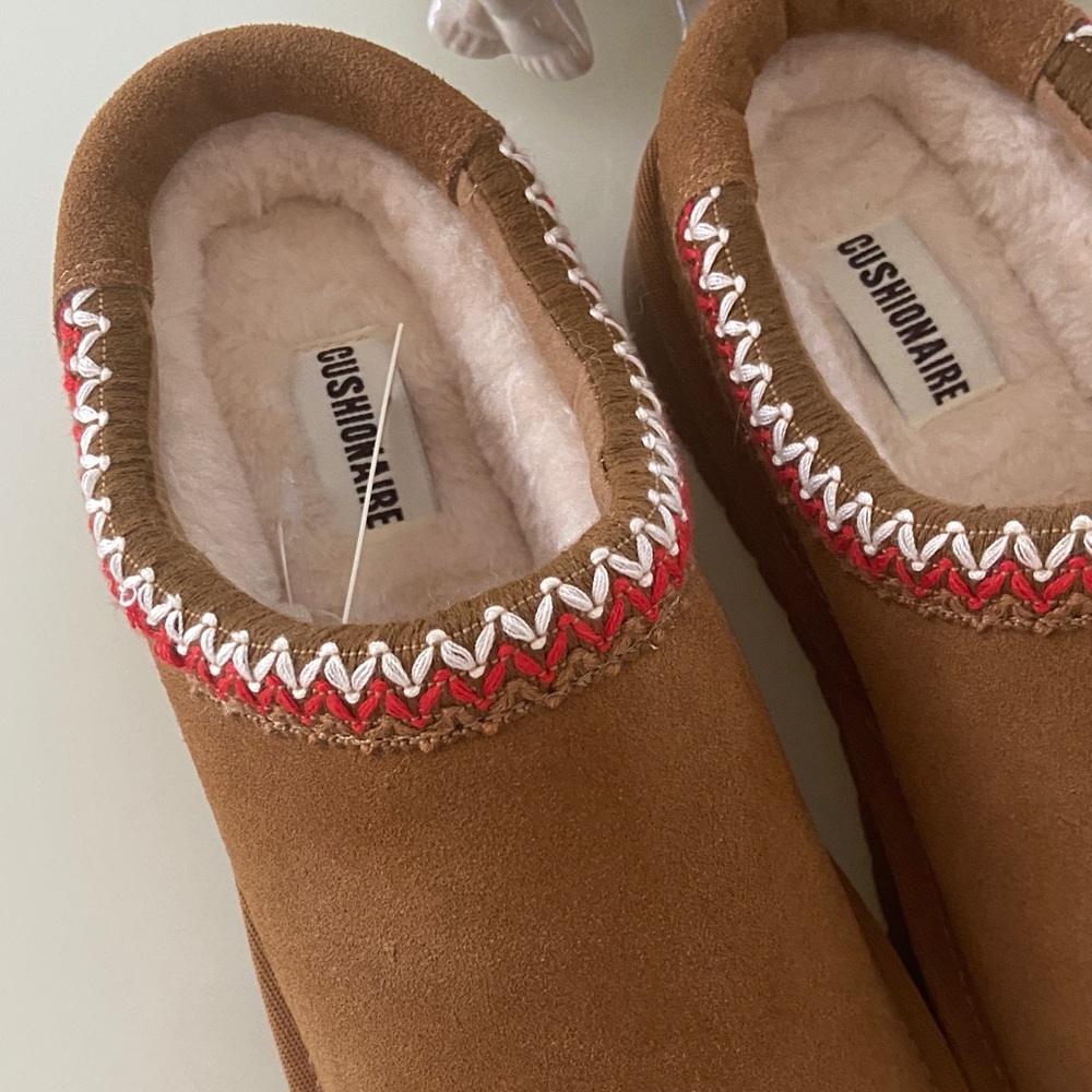 Anthropologie shoes Women's Huggy Genuine Suede Platform Mule with Memory Foam - Picture 4 of 7